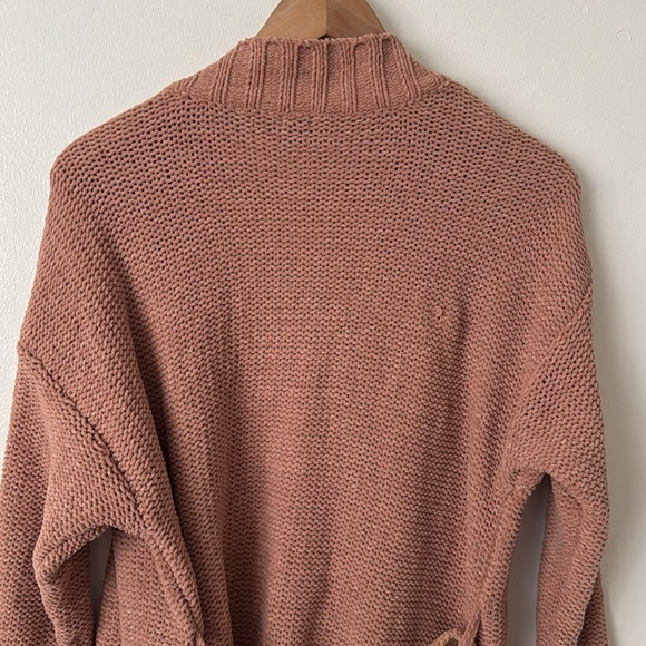 Aerie S Orange/Peach Oversized Cardigan Sweater - Picture 7 of 8